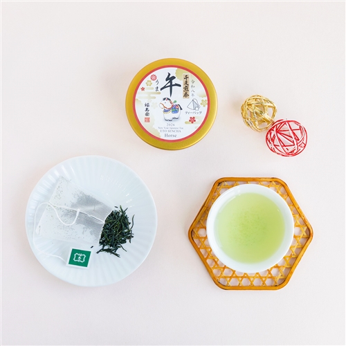 干支煎茶 午 ティーバッグ 2g×5袋平缶